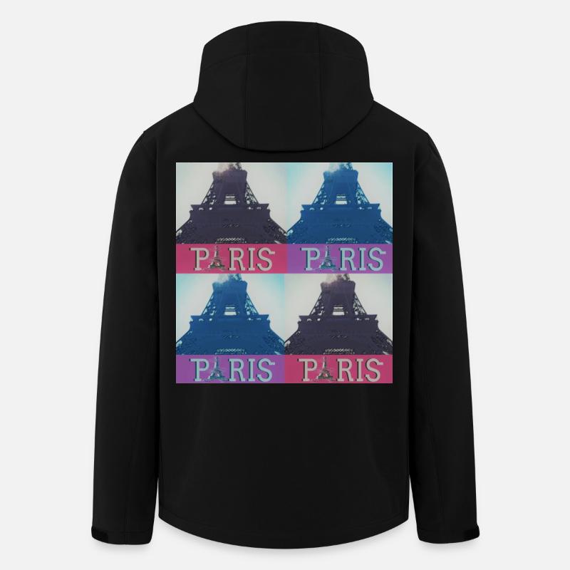 Paris Eiffel - Men’s Recycled Softshell Jacket by Stanley/Stella - black