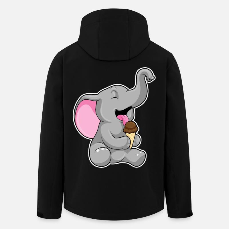 Glace gaufre éléphant - Veste softshell homme en polyester recyclé Stanley/Stella - noir