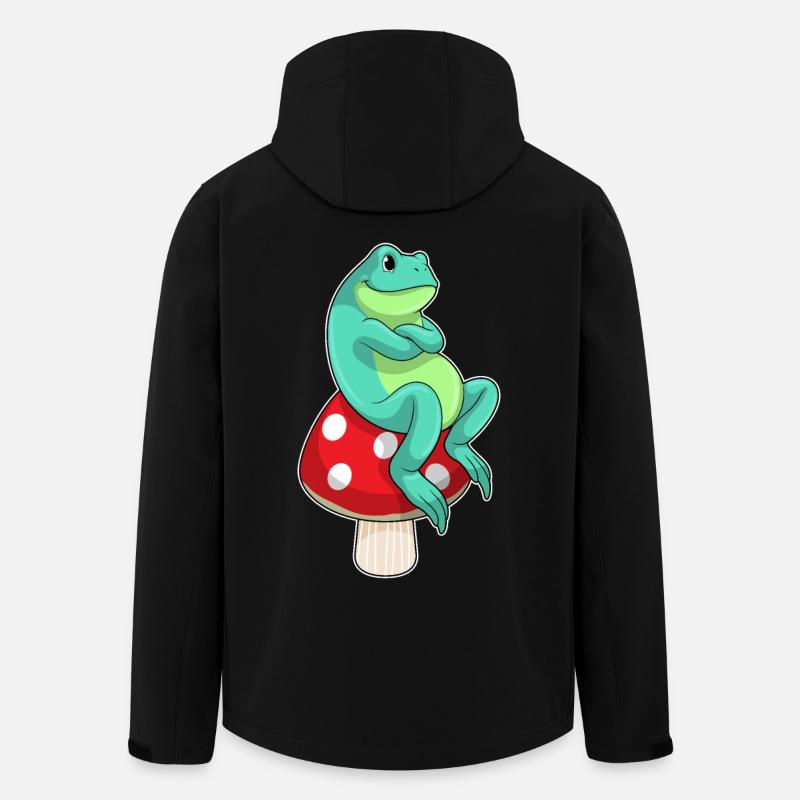 Grenouille au champignon - Veste softshell homme en polyester recyclé Stanley/Stella - noir