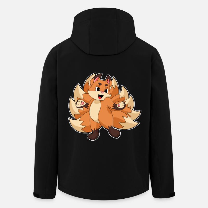 Funny fox - Men’s Recycled Softshell Jacket by Stanley/Stella - black