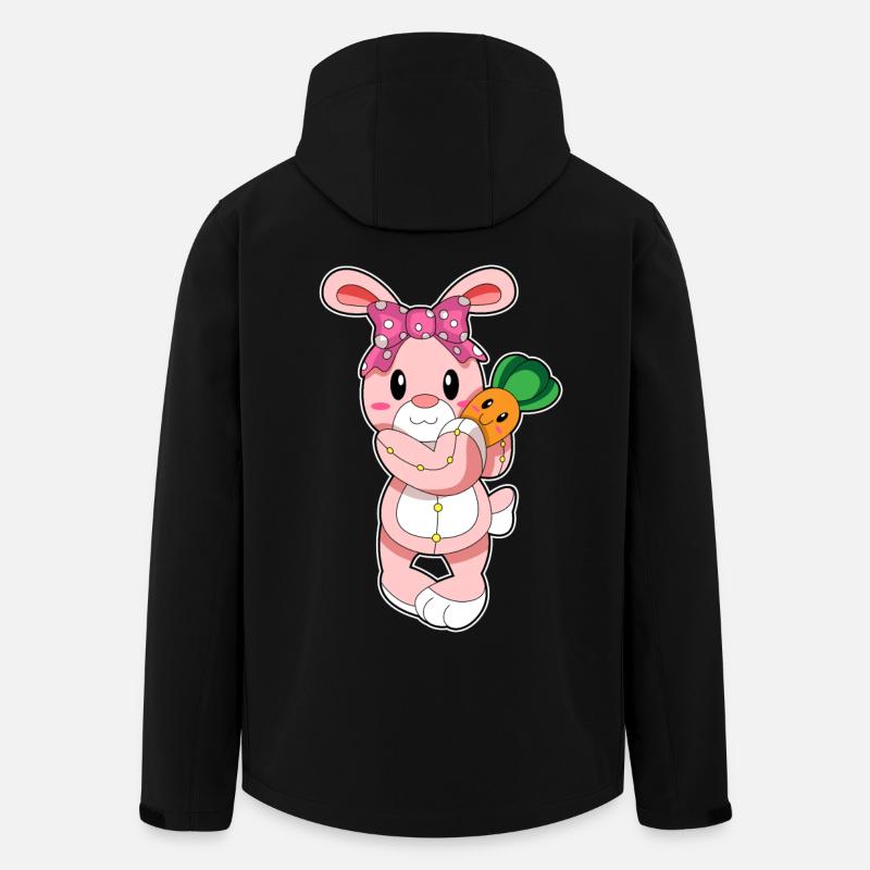 Bunny Carrot - Men’s Recycled Softshell Jacket by Stanley/Stella - black