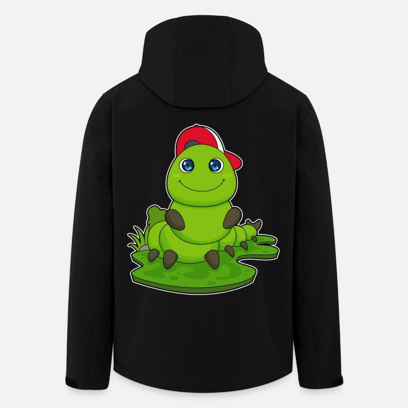 Raupe mit Cap - Recycelte Männer Softshell-Jacke von Stanley/Stella - Schwarz