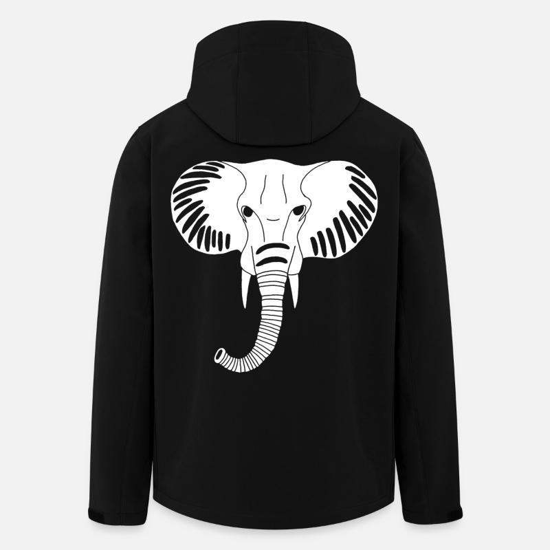 White elephant head - Men’s Recycled Softshell Jacket by Stanley/Stella - black