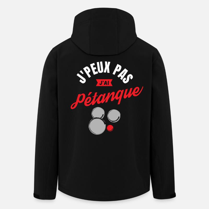J'Peux pas J'Ai Pétanque - Veste softshell homme en polyester recyclé Stanley/Stella - noir