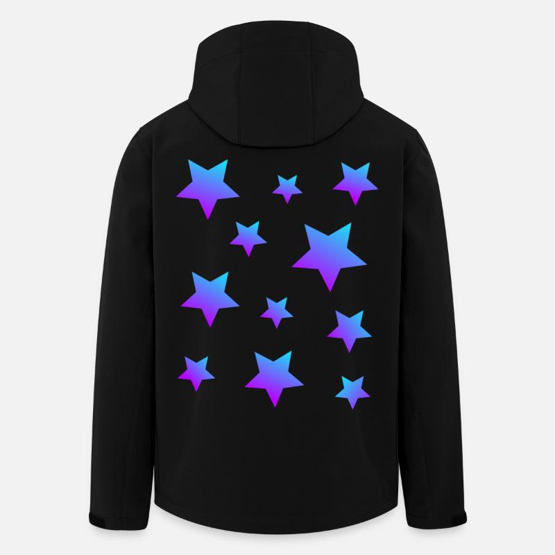 Star Star Pack Bleu-Violet - Veste softshell homme en polyester recyclé Stanley/Stella - noir