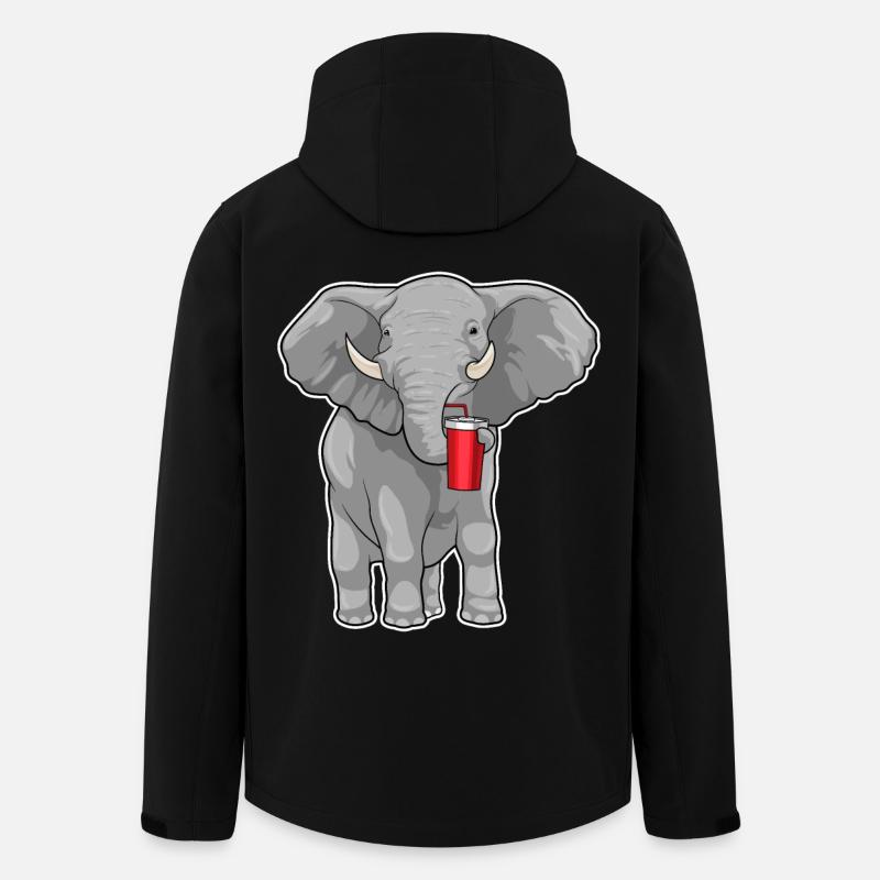 Elefant Trinkbecher - Recycelte Männer Softshell-Jacke von Stanley/Stella - Schwarz