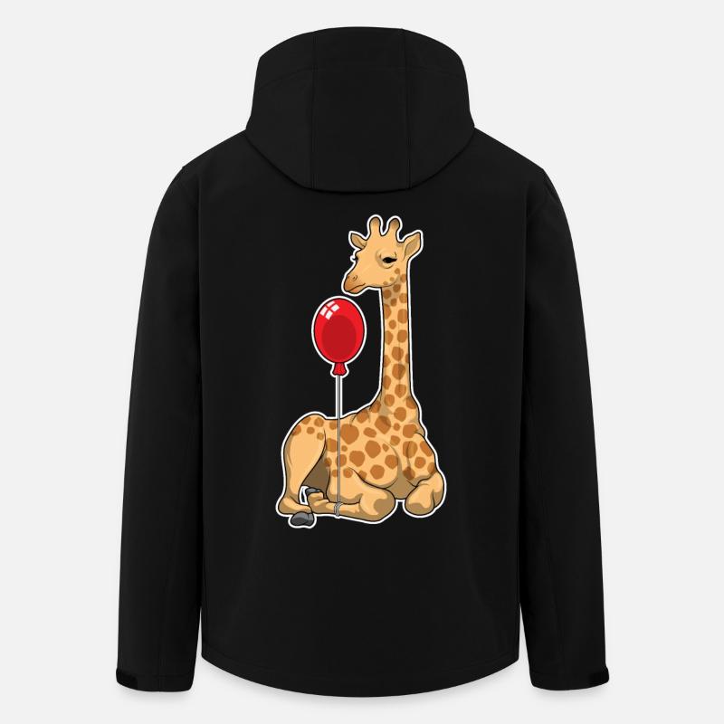 Giraffe Balloon - Men’s Recycled Softshell Jacket by Stanley/Stella - black