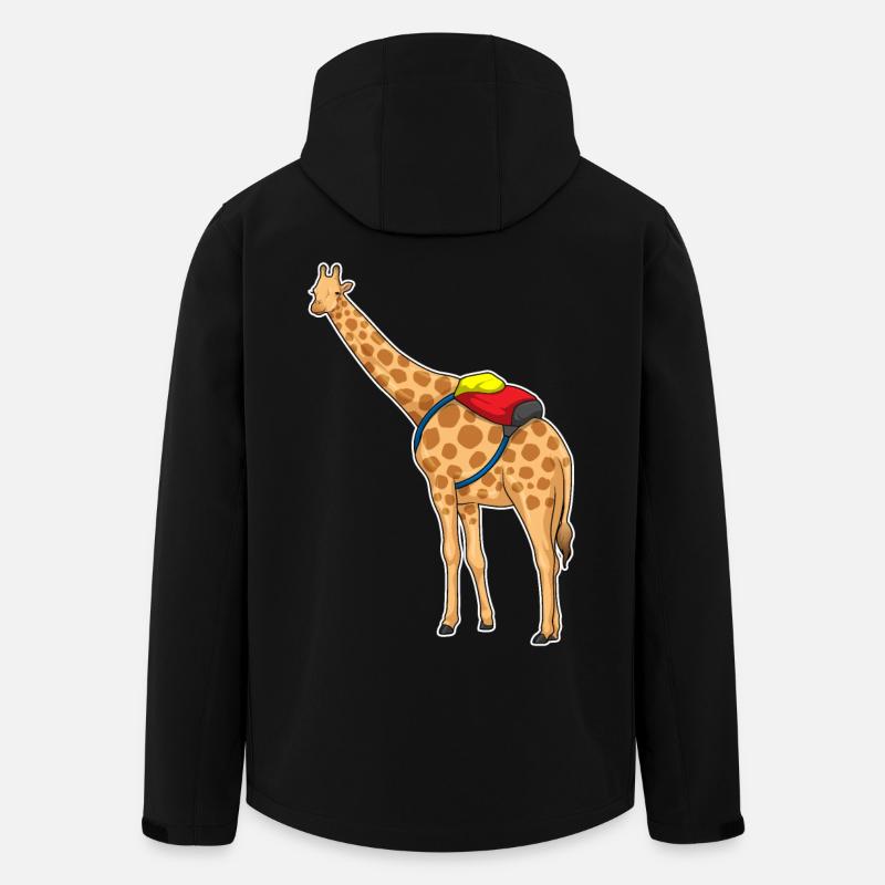 Giraffe Student Backpack School - Men’s Recycled Softshell Jacket by Stanley/Stella - black