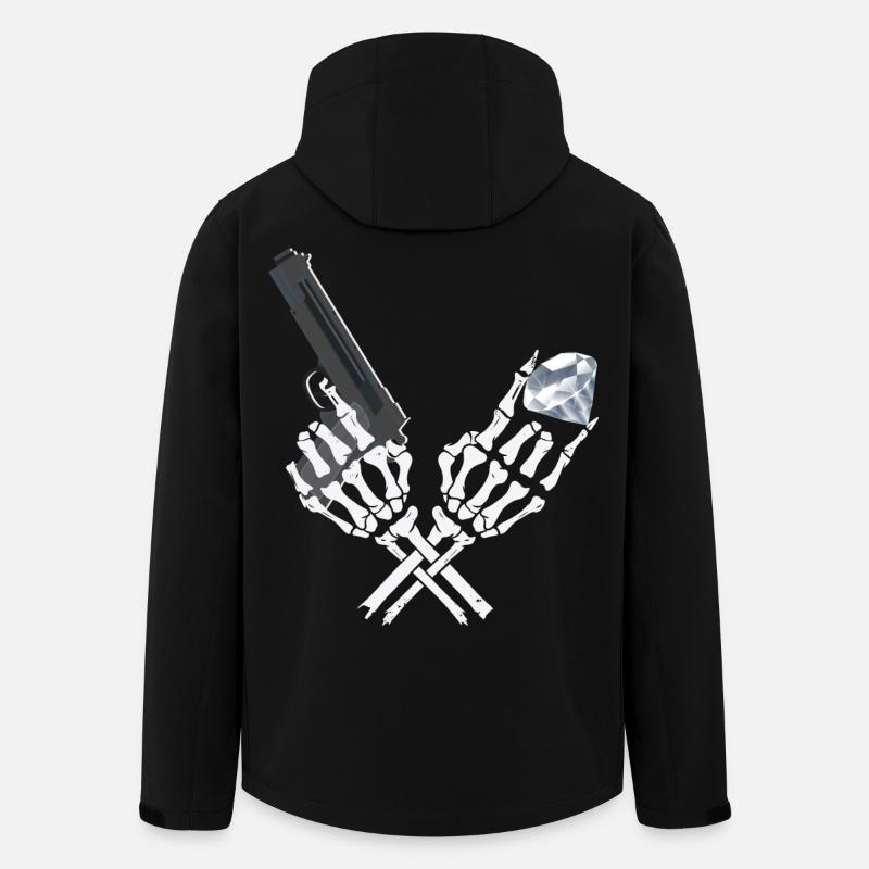 Gangster Skeleton - Men’s Recycled Softshell Jacket by Stanley/Stella - black