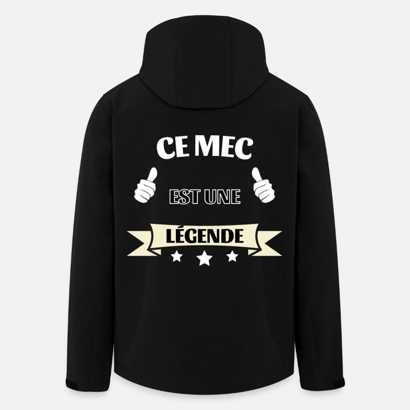Ce mec est une légende - Veste softshell homme en polyester recyclé Stanley/Stella - noir