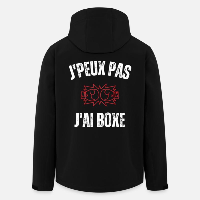 Je peux pas j'ai boxe - Veste softshell homme en polyester recyclé Stanley/Stella - noir