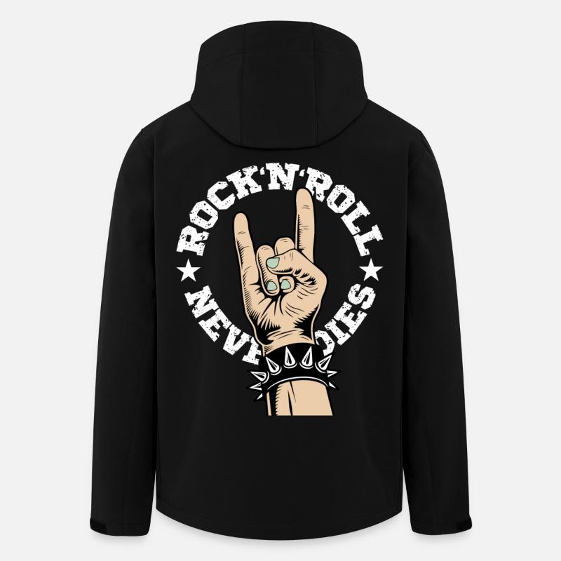 Rock'N'Roll stirbt nie - Recycelte Männer Softshell-Jacke von Stanley/Stella - Schwarz