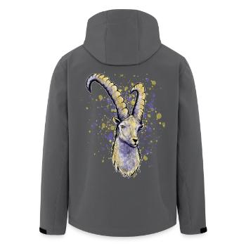 Astrologie capricorne - Veste softshell homme en polyester recyclé Stanley/Stella - noir - Dos - AI Model Male 185 light (185cm)
