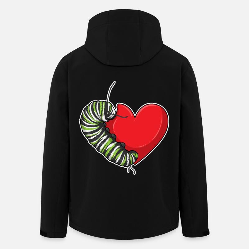 Raupe Herz - Recycelte Männer Softshell-Jacke von Stanley/Stella - Schwarz