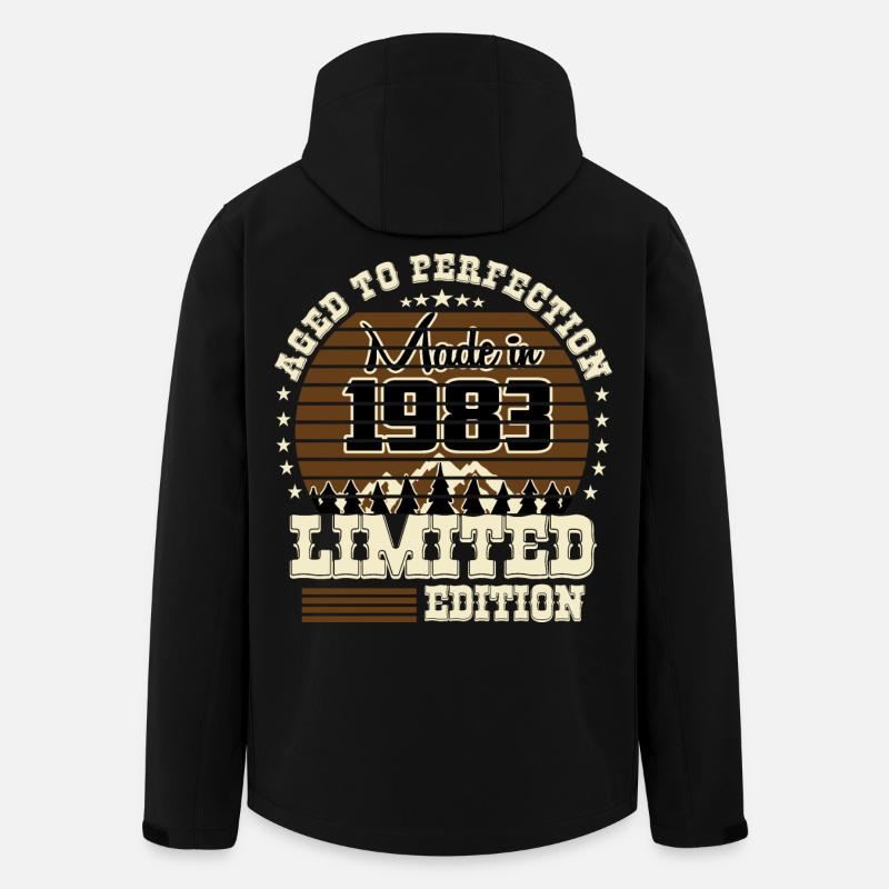 1983 Limited Edition - Recycelte Männer Softshell-Jacke von Stanley/Stella - Schwarz