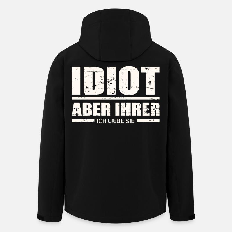 Idiot, aber ihrer ! - Recycelte Männer Softshell-Jacke von Stanley/Stella - Schwarz