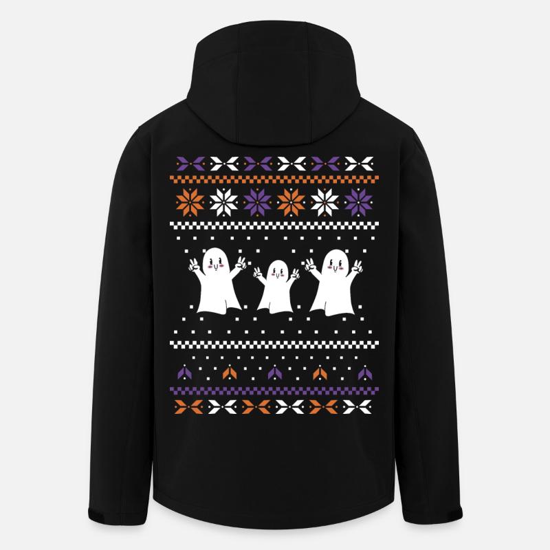 Three Sweet Ghosts - Men’s Recycled Softshell Jacket by Stanley/Stella - black