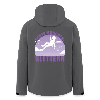 Klettern Mädchen Hobby Kletterin Berge Geschenk - Recycelte Männer Softshell-Jacke von Stanley/Stella - Schwarz - Hinten - AI Model Male 185 light (185cm)