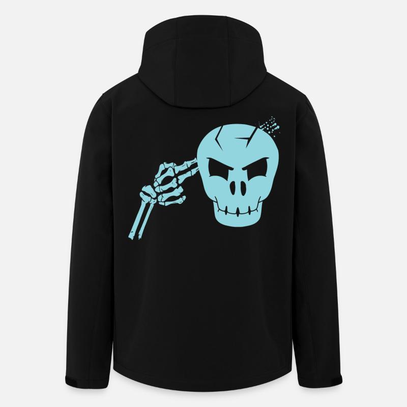 Totenkopf Kopfschuss - Recycelte Männer Softshell-Jacke von Stanley/Stella - Schwarz