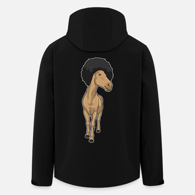 Cheval Afro - Veste softshell homme en polyester recyclé Stanley/Stella - noir