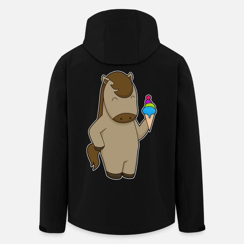 Pferd Waffeleis - Recycelte Männer Softshell-Jacke von Stanley/Stella - Schwarz