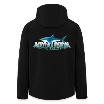 Megalodon Hunter - Megalodon Hai - Recycelte Männer Softshell-Jacke von Stanley/Stella - Schwarz - Hinten - AI Model Male 185 light (185cm)