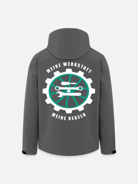 My workshop My rules - Men’s Recycled Softshell Jacket by Stanley/Stella - black