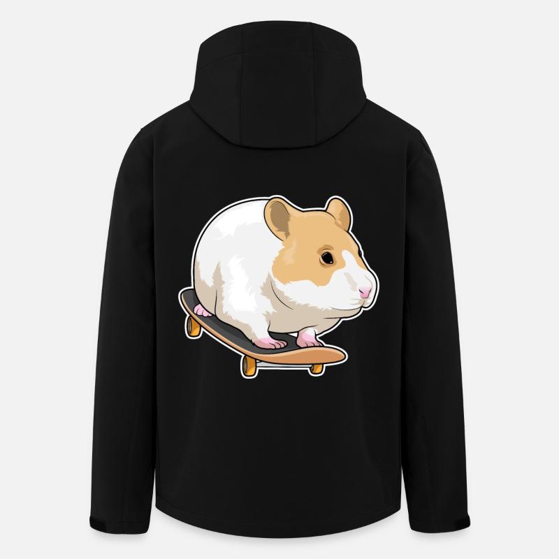 Hamster Skater Skateboard - Veste softshell homme en polyester recyclé Stanley/Stella - noir
