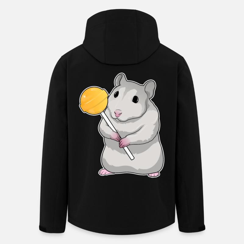 Hamster Lutscher - Recycelte Männer Softshell-Jacke von Stanley/Stella - Schwarz