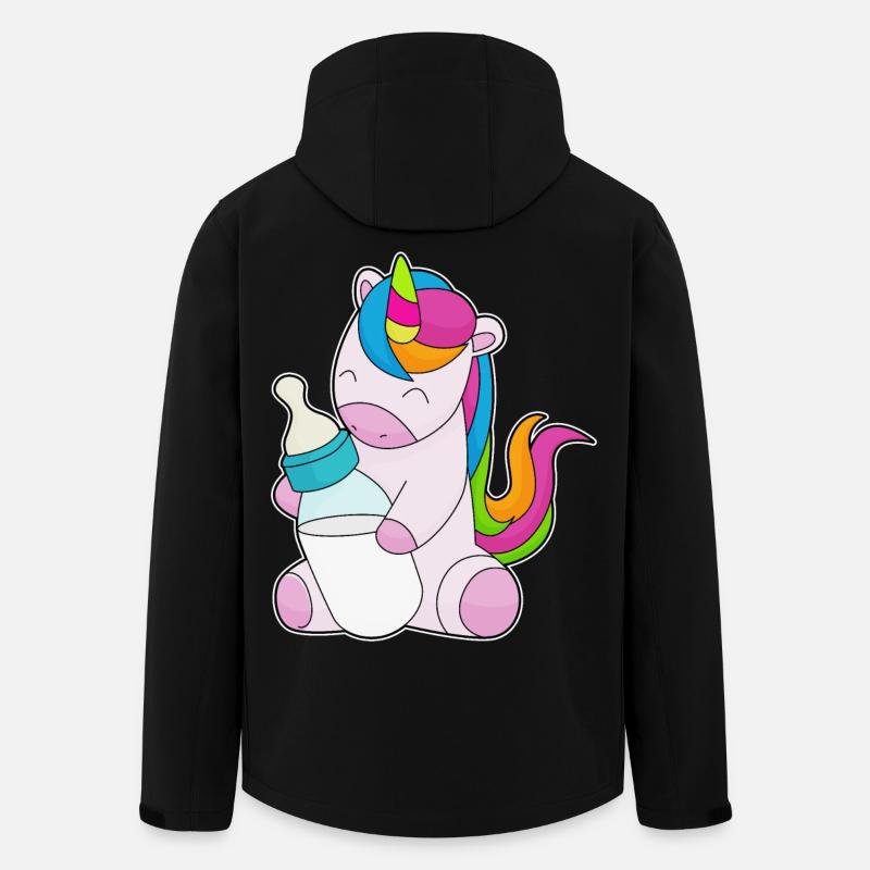 Einhorn Milchflasche - Recycelte Männer Softshell-Jacke von Stanley/Stella - Schwarz