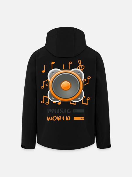 jukebox to world off - Men’s Recycled Softshell Jacket by Stanley/Stella - black