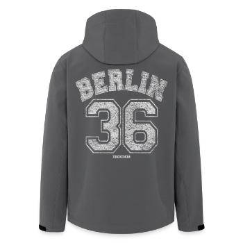 Berlin 36 Kreuzberg - Veste softshell homme en polyester recyclé Stanley/Stella - noir - Dos - AI Model Male 185 light (185cm)