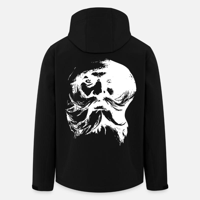 Retro Weihnachtsmann Gesicht - Recycelte Männer Softshell-Jacke von Stanley/Stella - Schwarz