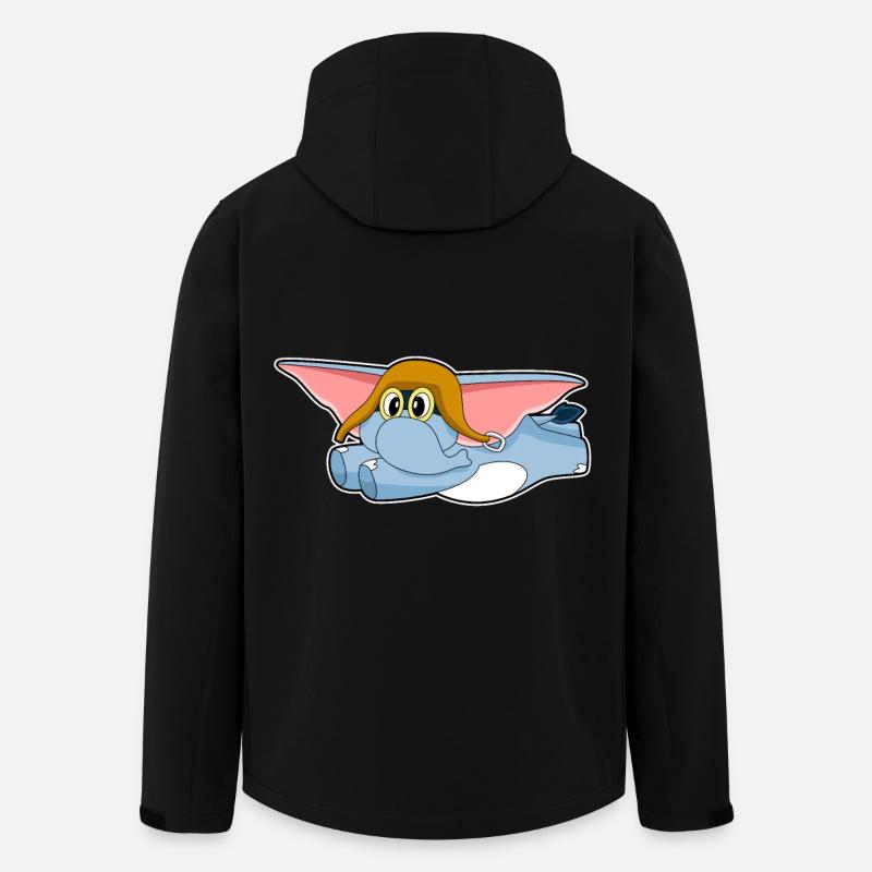 Elefant Pilot Pilotenmütze - Recycelte Männer Softshell-Jacke von Stanley/Stella - Schwarz