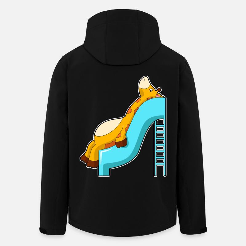 Giraffe Slide - Men’s Recycled Softshell Jacket by Stanley/Stella - black