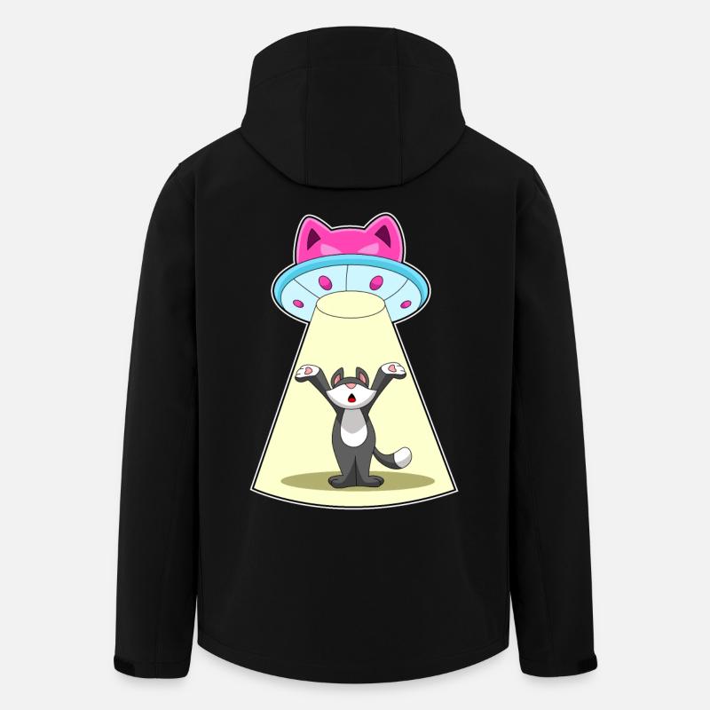 Vaisseau spatial pour chat - Veste softshell homme en polyester recyclé Stanley/Stella - noir