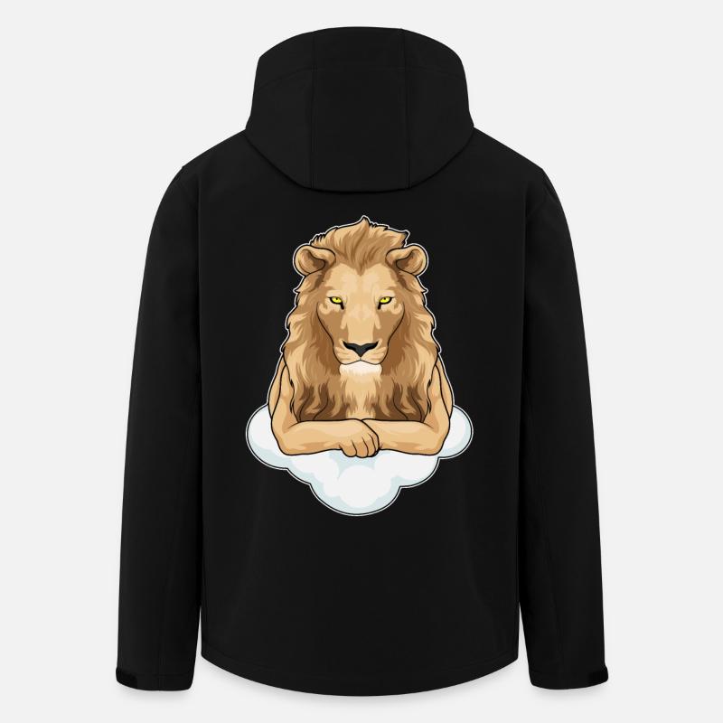 Löwe Wolken - Recycelte Männer Softshell-Jacke von Stanley/Stella - Schwarz