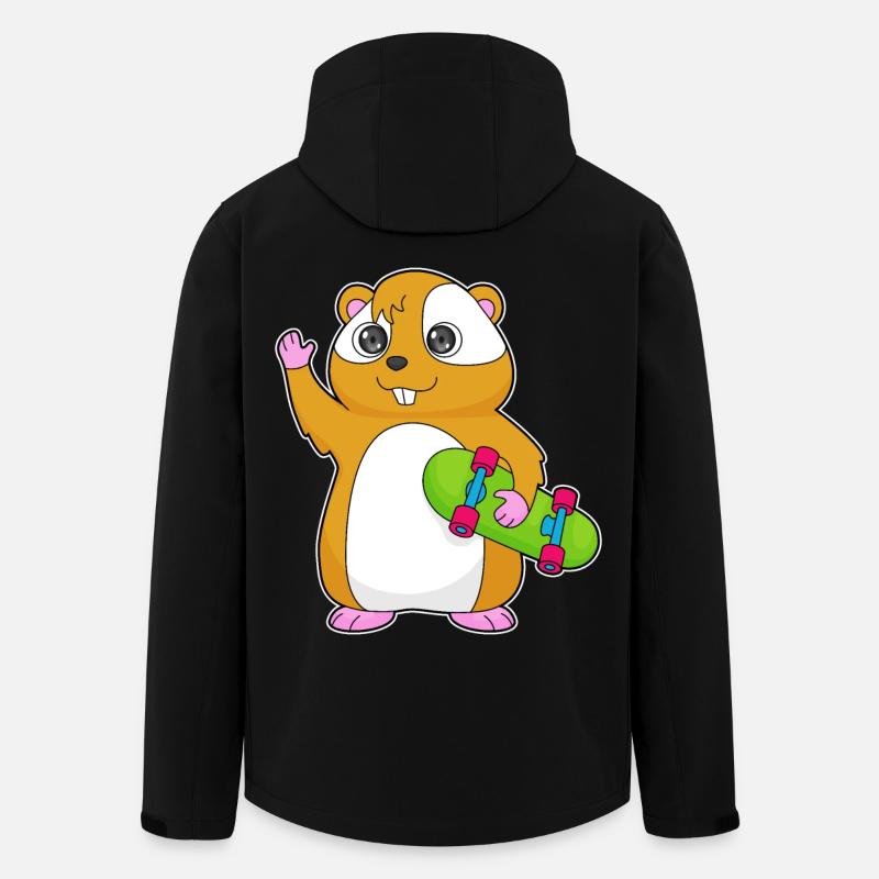 Hamster Skater Skateboard - Veste softshell homme en polyester recyclé Stanley/Stella - noir