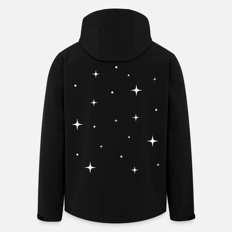 Étoiles scintillantes - Veste softshell homme en polyester recyclé Stanley/Stella - noir