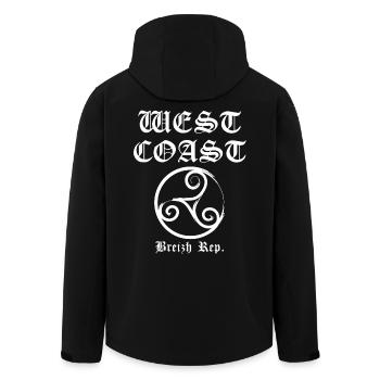 Westküste Breizh weiß - Recycelte Männer Softshell-Jacke von Stanley/Stella - Schwarz - Hinten - AI Model Male 185 light (185cm)