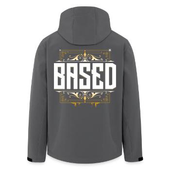 Based Kekw LUL - Streamer Spruch - Omegalul - Recycelte Männer Softshell-Jacke von Stanley/Stella - Schwarz - Hinten - AI Model Male 185 light (185cm)