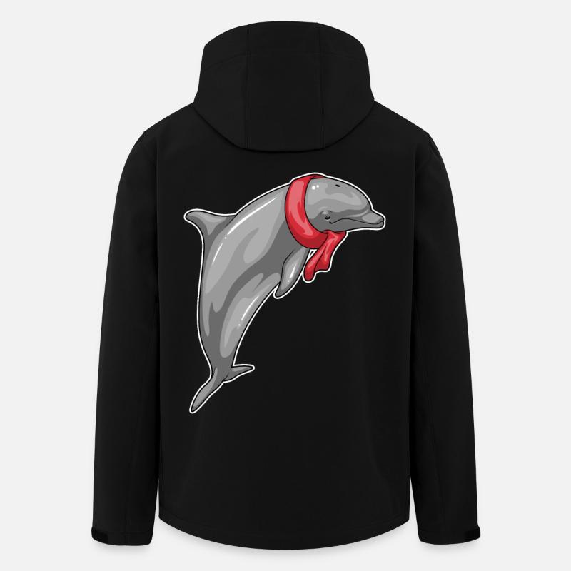 Foulard dauphin - Veste softshell homme en polyester recyclé Stanley/Stella - noir