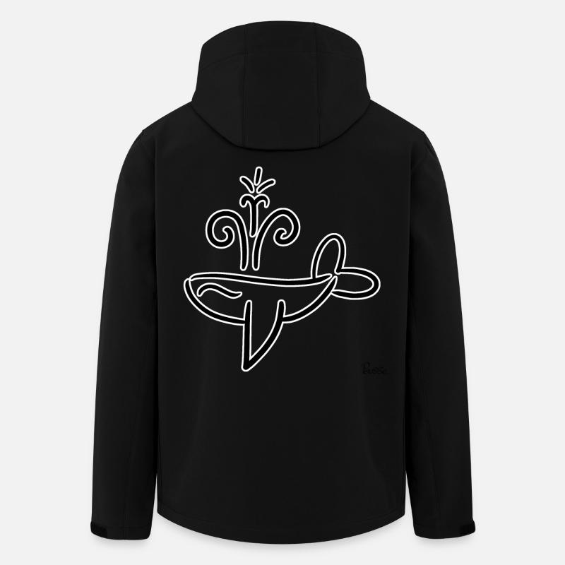 Whale! By Pousse2Bamboo ! - Men’s Recycled Softshell Jacket by Stanley/Stella - black