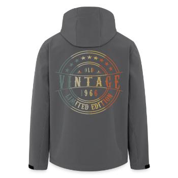 Vieux millésime (1966) - Veste softshell homme en polyester recyclé Stanley/Stella - noir - Dos - AI Model Male 185 light (185cm)