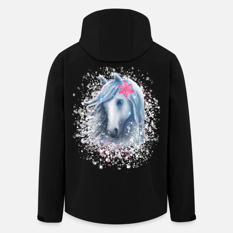 Horse Snowflake Christmas - Men’s Recycled Softshell Jacket by Stanley/Stella - black