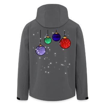Boules d’arbre de Noël avec flocons de neige - Veste softshell homme en polyester recyclé Stanley/Stella - charbon - Dos - AI Model Male 185 light (185cm)