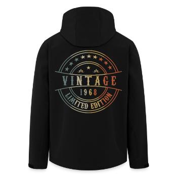 Vieux millésime (1967) - Veste softshell homme en polyester recyclé Stanley/Stella - noir - Dos - AI Model Male 185 light (185cm)