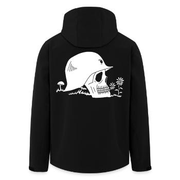 Ancien combattant - Veste softshell homme en polyester recyclé Stanley/Stella - noir - Dos - AI Model Male 185 light (185cm)