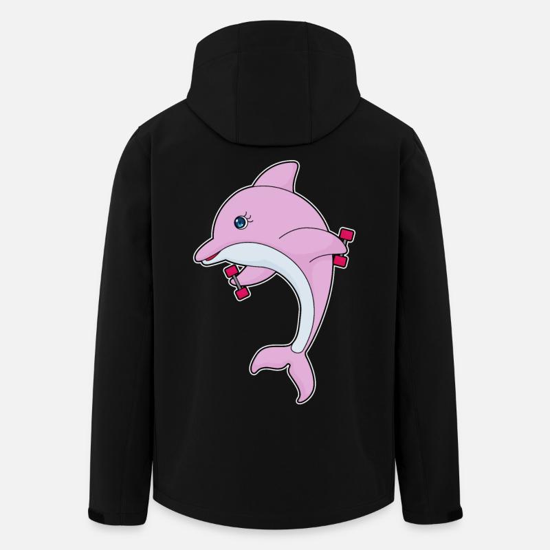 Dolphin Bodybuilder Dumbbells Bodybuilding - Veste softshell homme en polyester recyclé Stanley/Stella - noir