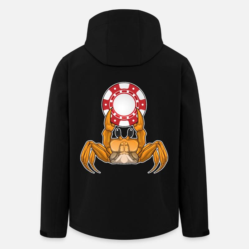 Krabbe Poker Pokerchips - Recycelte Männer Softshell-Jacke von Stanley/Stella - Schwarz